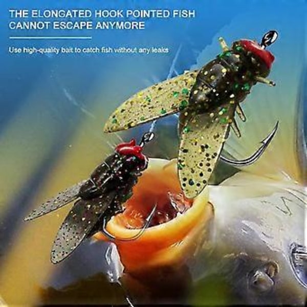 Crank Bait -koukut, todenmukainen, pitkäheittoinen uistelu-uistin, kalastustarvikkeet (15 mm musta)