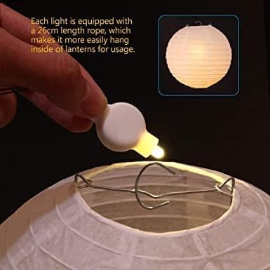Paper Lantern Super Bright Battery Operated Hanging LED Lights De
