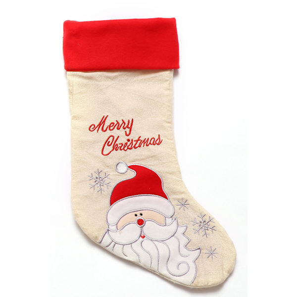 Söt julstrumpa set om 3 tomte, ren, snögubbe jul