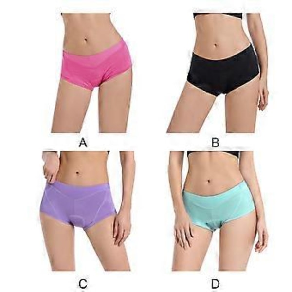 Nyhed Dame 4D Polstret Gel Cykelundertøj med Sæde Polstring, Elastiske Åndbare Cykelshorts til Sport (S Lilla)