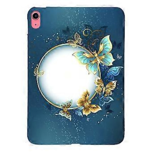 Målad TPU-fodral för iPad 10:e generationen 10.9 2022 (Fjärilscirkel)