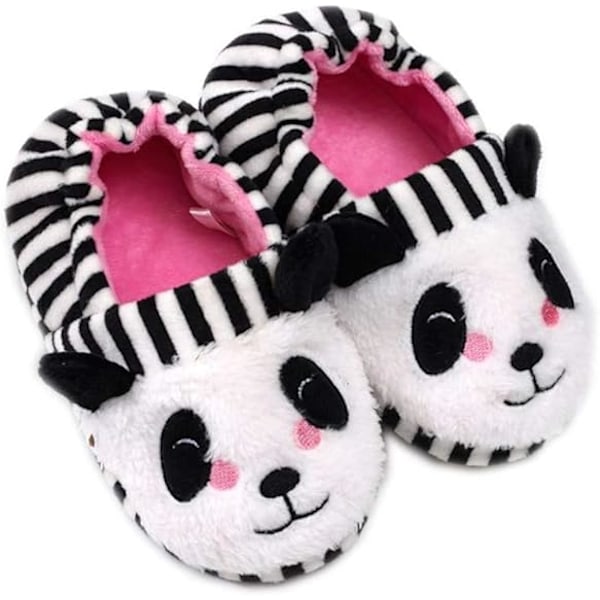 Myke og koselige tøfler for babyjenter, tegneserie-design, varme vintersko for innendørs (Innvendig lengde 19,5 cm)
