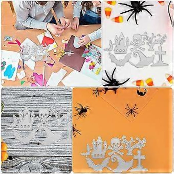 2 Set Halloween-tema Skärmall Scrapbook Stencil Skärmall DIY Skärmall