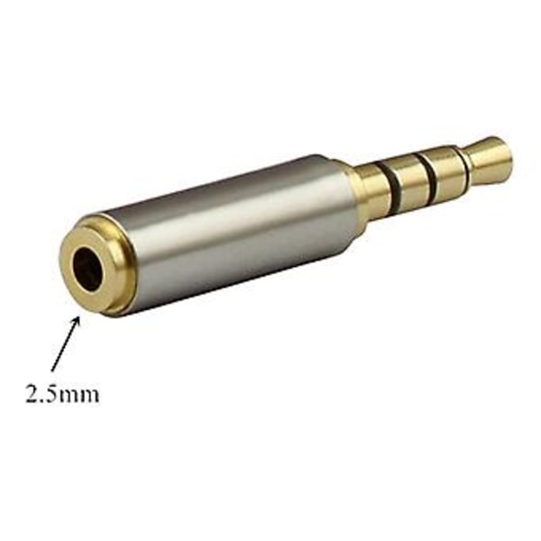 3,5 mm jackplugg til 2,5 mm hodetelefonjack AUX audio stereo adapter ( )