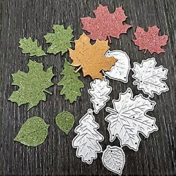 Metal Skæreforme med Lønnebladmønster - Stencil til DIY Scrapbooking, Album, Papirkort, Skabelon, Form, Prægning og Dekoration