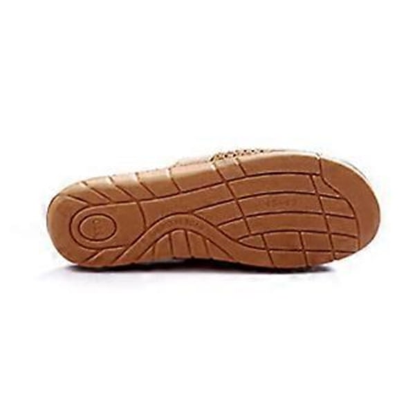Sommer Hør Tøfler Sandaler Indendørs Anti-slip Tyk Bund Gulvtøfler Til Mænd Kvinder (EU 42 43 Brun (Mænd))
