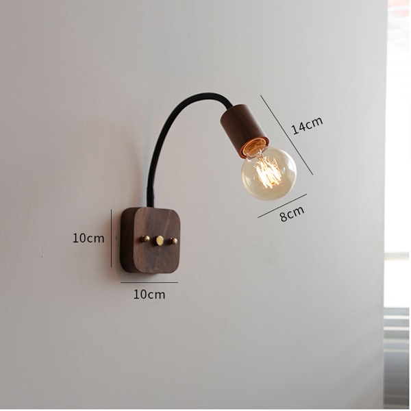 Japansk stil soverom nattbord vegglampe, enkel retro wabi sabi