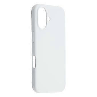 Kompatibelt skal för iPhone 16, solid silikon, stöttåligt mobilskal (Vit)