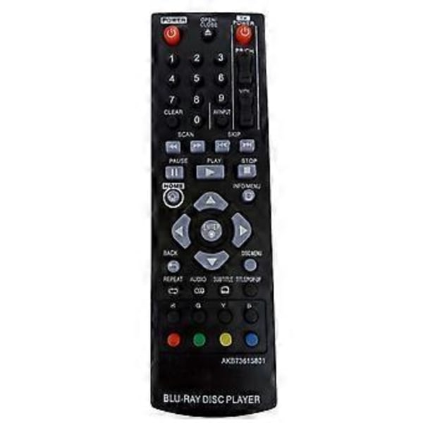 Fjernbetjening til LG Blu-ray DVD-afspiller