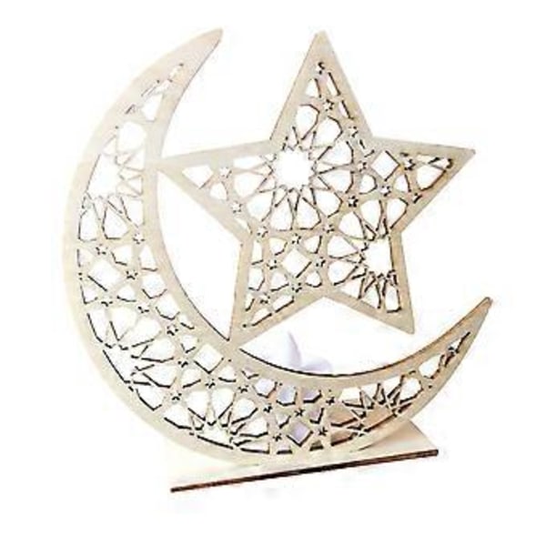 Halvmåne LED Bordsdekoration Ornament (Måne och Stjärna(01))