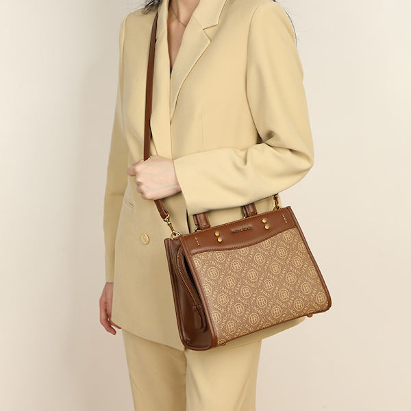 (Ruskea) Naisten crossbody-laukku Retro-käsilaukku Olkalaukku 8