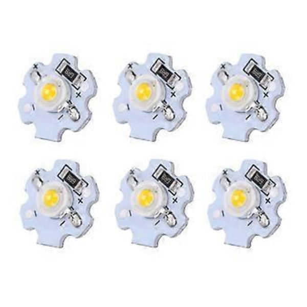 25 stk. 5V LED Chips 200LM 1W Højeffekt LED Lampeperler til DIY Belysningsarmaturer Varm Hvid 3000-3200K