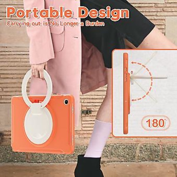 TPU + PC Skyddande Tabletfodral För Samsung Galaxy Tab A9+ (Levande Korall)