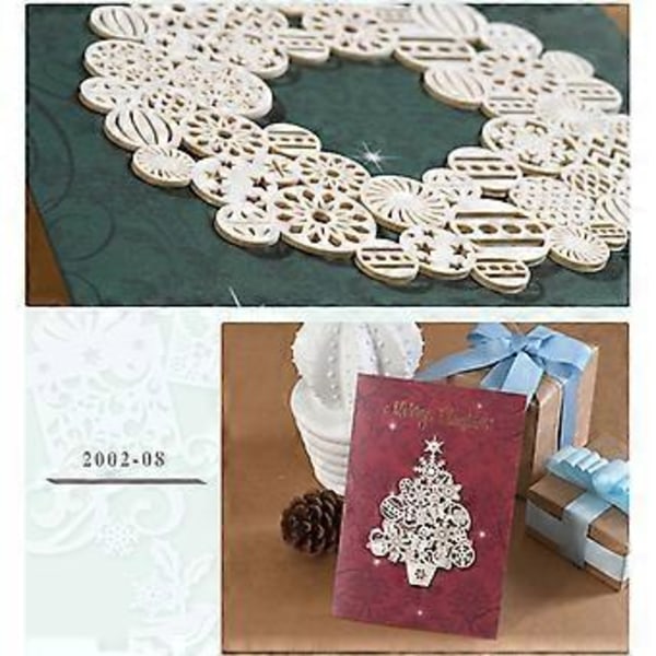Julkrans Metallstansar Schabloner Scrapbooking DIY Album Stämpel Papperskort Prägling Dekoration Hantverk