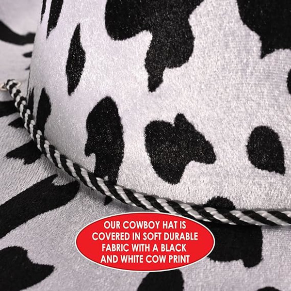 Western-tema kumetrykk cowboyhatt Wild West festutstyr Fancy