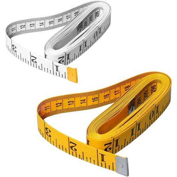 2-pack tjockt tygmätband, 300 cm mjukt, sömnad, vikt Lo