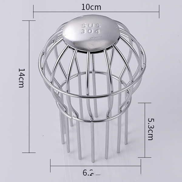 Rustfritt stål takrennebeskyttelse i 2 størrelser (? 75 mm)