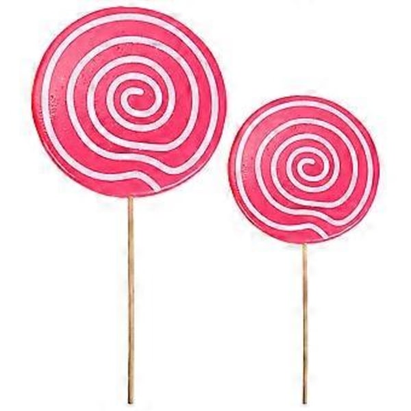 2 stk. Realistisk Simulering Lollipop Rekvisitter Fotorekvisitter Falsk Lollipop Modell (Rød)