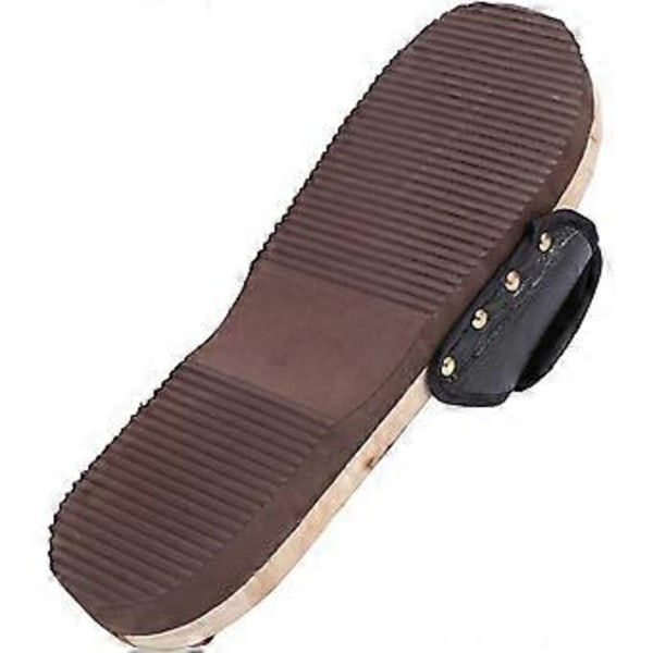 Massage Slippers med Naturlige Brosten til Blodaktiverende Afslapning (41-Sort)
