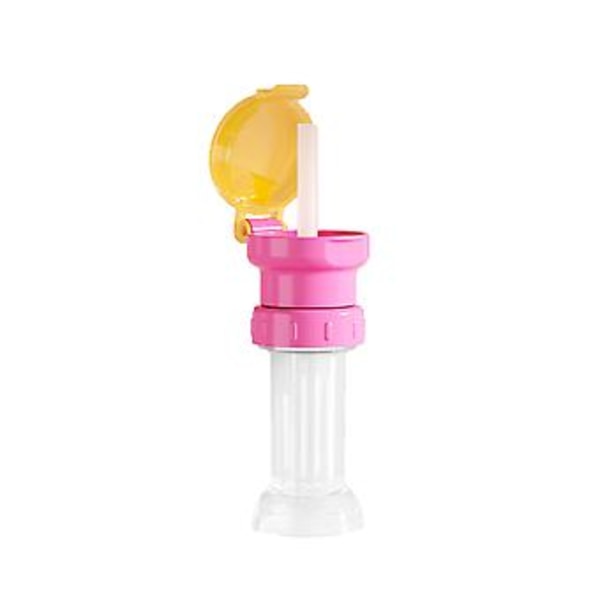 Vattenhalmslock, portabel vattendispenser, sugmunstycke med dryckesflasklock, anti-kvävnings vattenkonverteringshuvud, universellt tillbehör (Rosa)