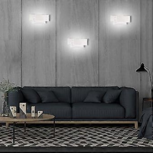 24W LED Vägglampor Inomhus Vit, Vattentät IP20, Naturvit 4000~4500K, Enkel Design Vägglampa för Hall, Trappa, Vardagsrum, Sovrum, N