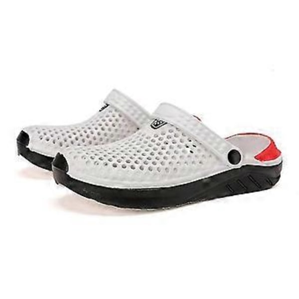 Unisex Strandtofflor Tjock Sula Vattentäta Halkfria Sandaler Flip-Flops För Kvinnor Män (43 Vit)