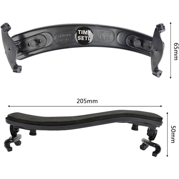 Violin axelstöd 3/4 4/4, gummikudde med justerbara fötter Justerbart violin axelstöd Vi
