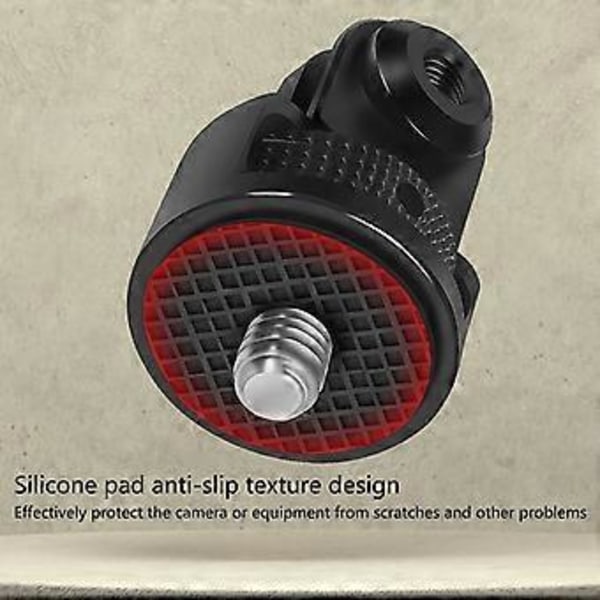 2023 Ny Tripod Adapter i Aluminiumlegering 360-graders Rotasjon 1/4\" Skrue Oppgradert (Svart Farge)