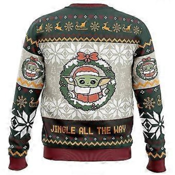 Julegave Superhelte Sweatshirt Mandalorian Grim Julemand Pullover (S style 1)