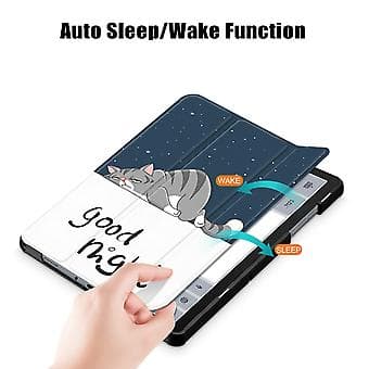 Smart Lærtablettveske For Samsung Galaxy Tab A9 Plus (Lat Katt)