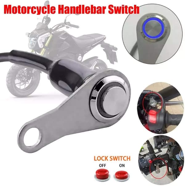Motorcykelstyrets strömbrytare, LED-styrets strömbrytare knapp Motorcykel