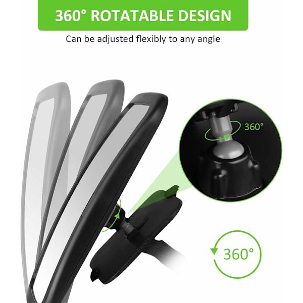 1 stk. Baby Bilspejl, Baby Bilspejl 360° Rotation Adjus