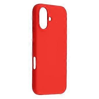 Kompatibelt deksel til iPhone 16, solid silikon, støtsikkert bakdeksel (rød)