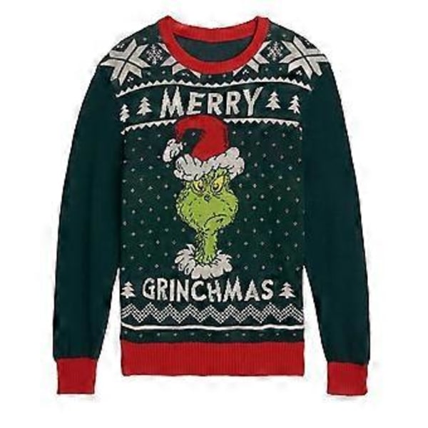 Dr. Seuss The Grinch Sweater Merry Grinchmas Sjov Grim Top Sweatshirt Julegave (5XL style 3)