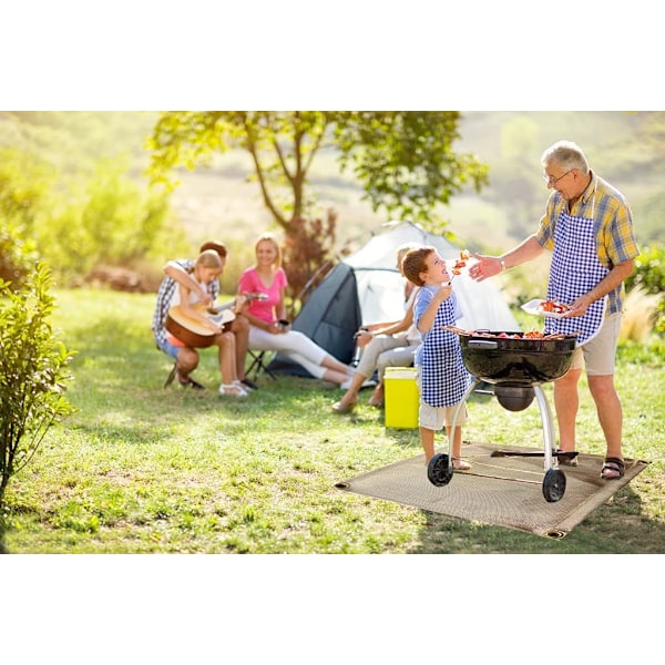 (95x80cm) Bålpannematte | Brannsikker Matte | Kullgrillmatte | Grill