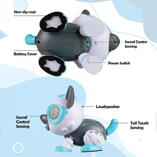 Robot Hundelegetøj, Smart Robot Hund Interaktivt Legetøj til Børn, Smart Earl