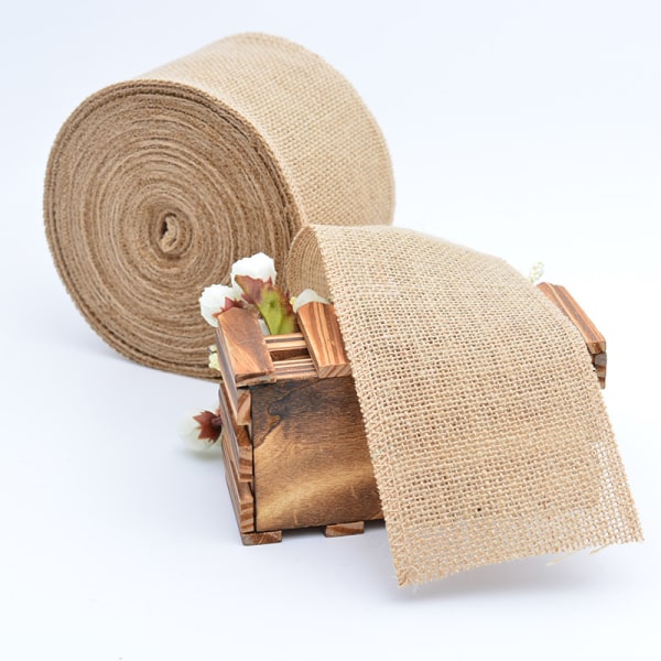 Gul Bånd Rulle Jute Bånd Naturlig Jute Bånd Gul Linned C