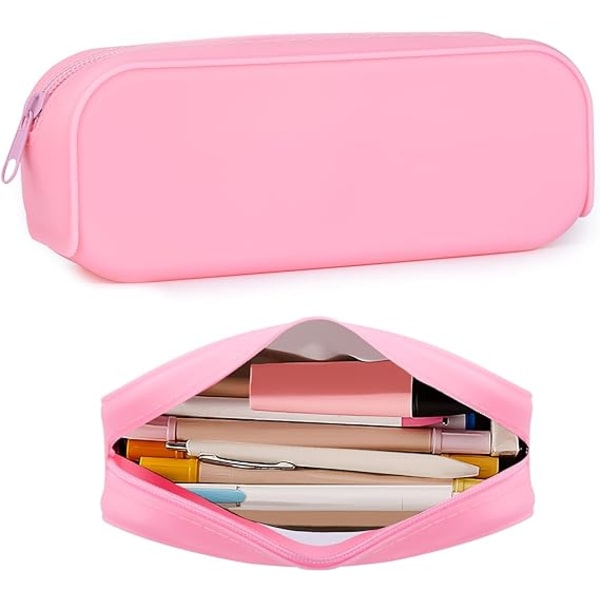 1pc Transparent School Pencil Case Silicone Pencil Case Transpare