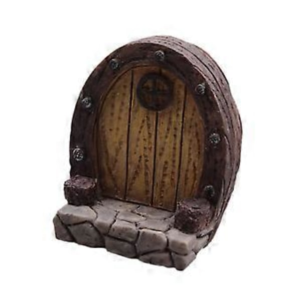 2x Miniature Have Dør Græsplæne Ornament Fe Dør til Hjem Stue Baghave Stil B