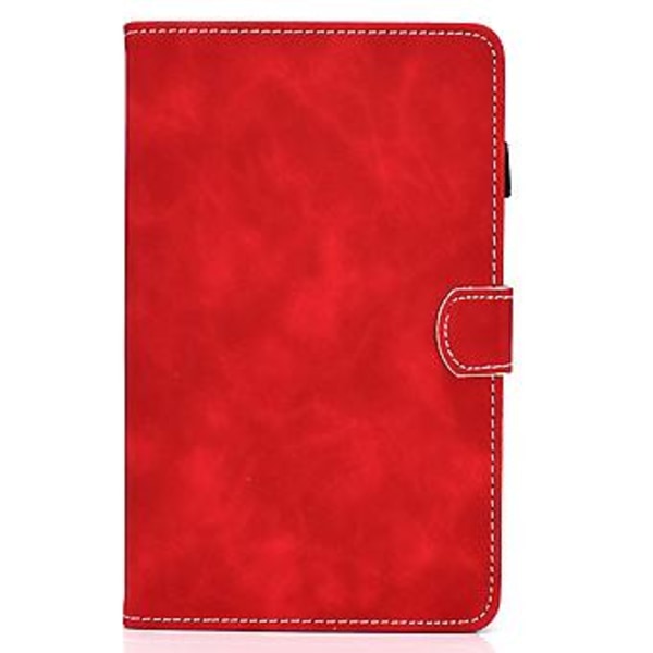 Lehmännahka-tekstuurista PU-tablettikuori Samsung Galaxy Tab A9+:lle (Punainen)