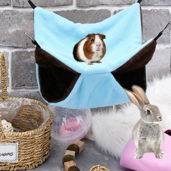2 st marsvinshängmattor, råtthängmattor för bur, hamsterhängmatta,