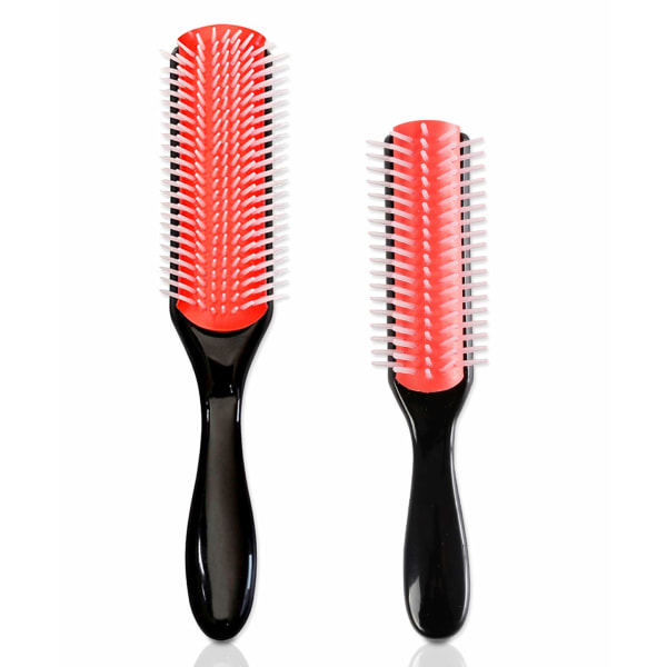 Travel Brush and 9 Row Cushion Nylon Bristles, Nine Row Comb