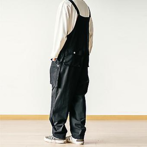 Miesten Haalari Useilla Taskuilla Yksivärinen Löysä Mukava Pukeutumiseen Ylisuurinen Vintage Japanilainen Tyyli Miesten Housut Miesten Vaatteet (XL Armeijan Vihreä)