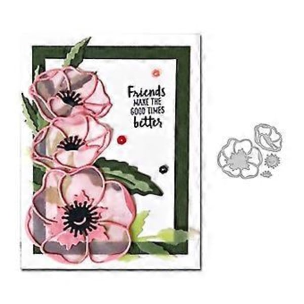 3D Blomster Metallstansar Schabloner Scrapbooking DIY Album Stämpel Papper Prägling