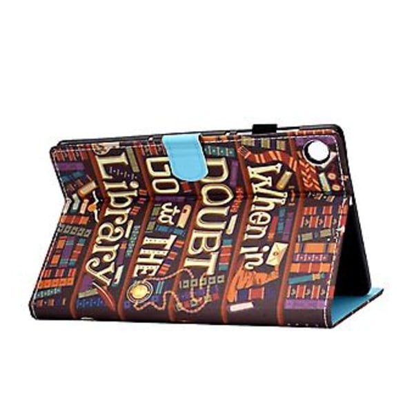 Fargerik Tegneveske For Samsung Galaxy Tab A9 (Bibliotek)
