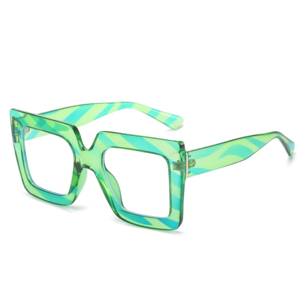Stora glasögon i blått ljus, trendiga tjocka fyrkantiga damglasögon, datorglasögon, enkel f