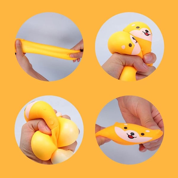 2 st Shiba Inu Stressbollar Hund Stressboll Kawaii Valp Stress
