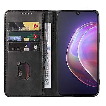 Lærveske for vivo V21 5G (Svart)