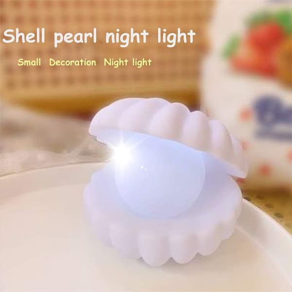 Shell Pearl Night Light Sänglampa Sovrum Ljus C