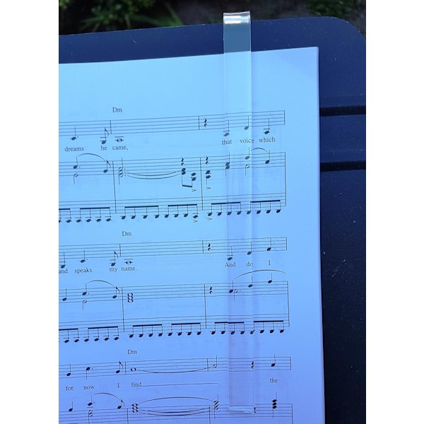 Musikkstativ sideholder - Clear Grip 2-pakning